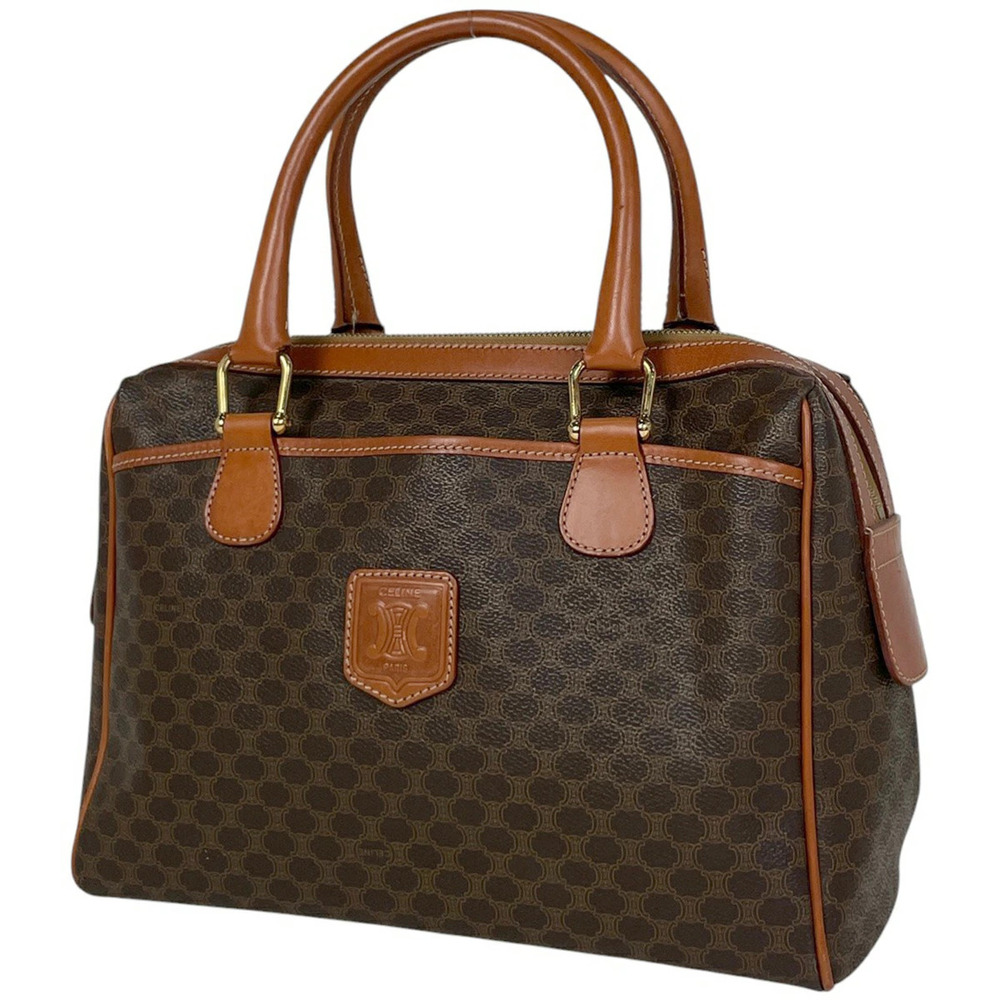 Celine Macadam handbag logo canvas brown
